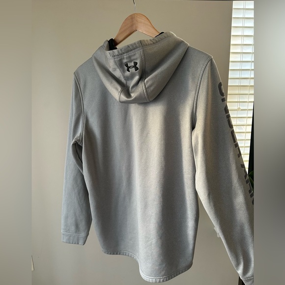 Under Armour ColdGear Men's Light Gray Pullover Hoodie - Picture 5 of 8